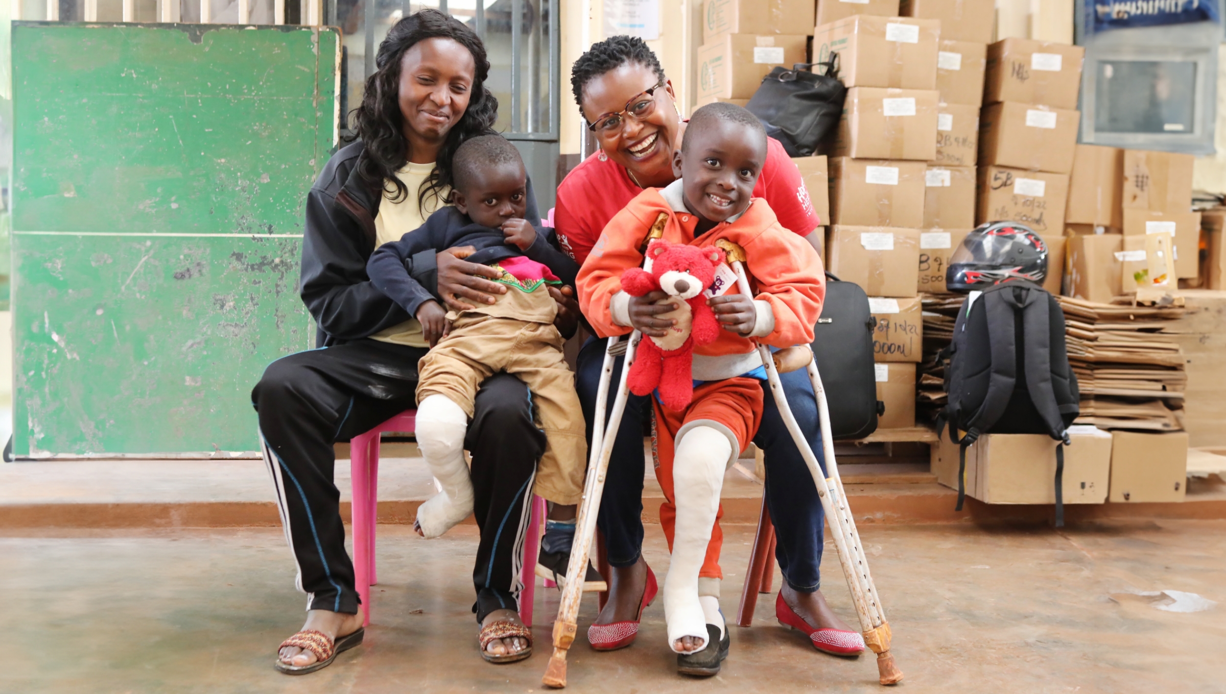 Roshnel with her family
